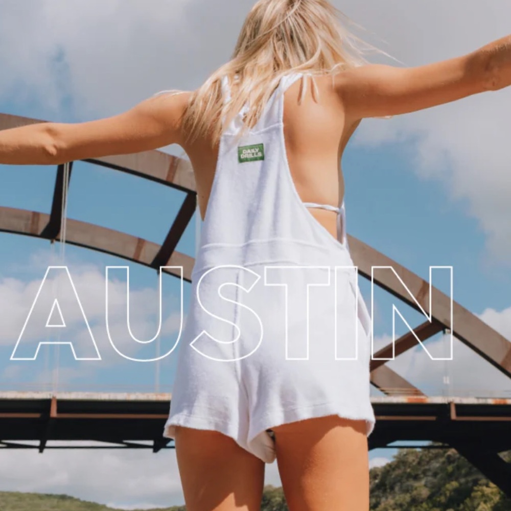 Daily Drills White Terry Cloth Romper